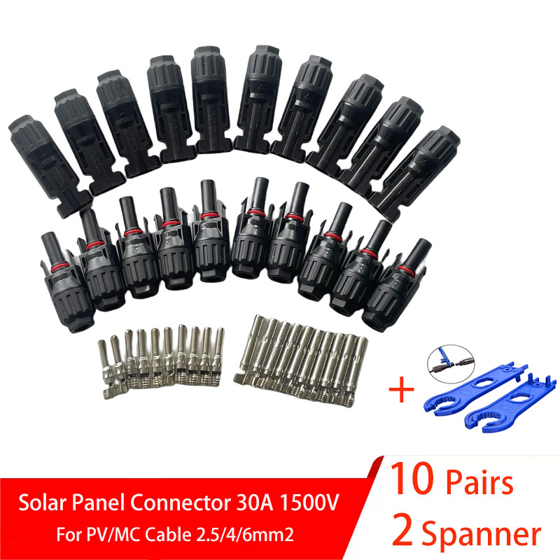 Solar Cable Mc4 Connector - 5/10 пар солнечных разъемов, фотоэлектрические вилки,