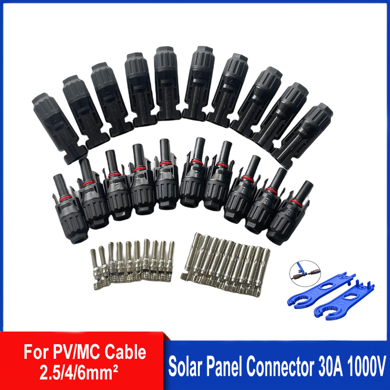 Solar Cable Mc4 Connector - 5/10 пар солнечных разъемов, фотоэлектрические вилки,