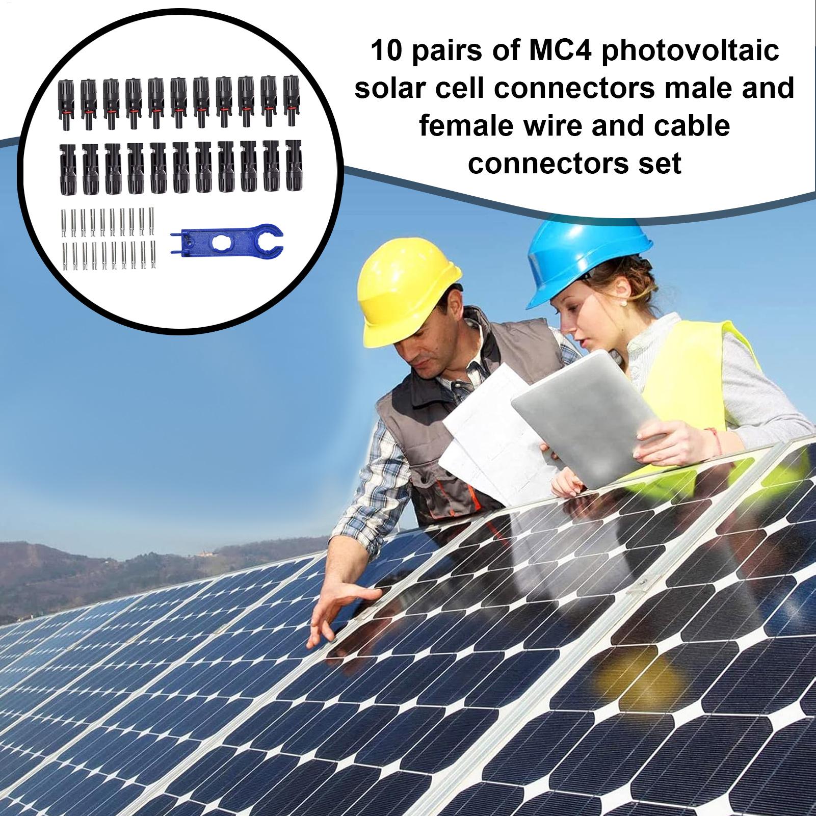 10 пар MC4 фотоэлектрических с – обзор и цена Solar Cable Mc4 Connector