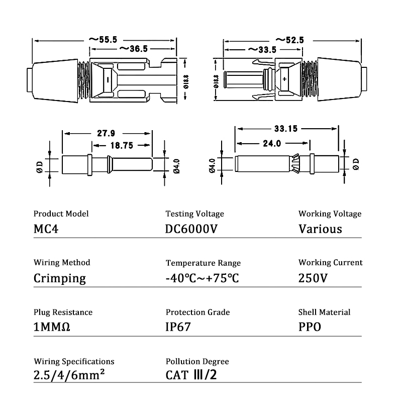Набор фотоэлектрических солнеч – обзор и цена Solar Cable Mc4 Connector